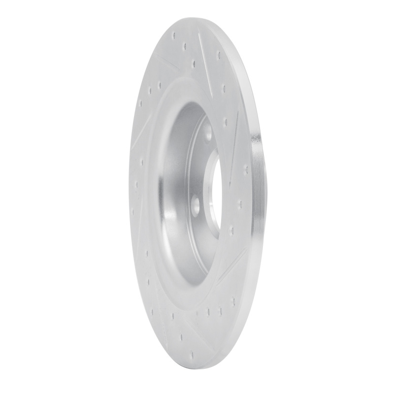 Mazda 6 Brake Rotor (1) - Rear Left - R1 Concepts - Drilled & Slotted - Silver - `14-`21